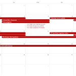Calendar with timeline of events